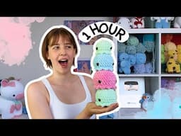 HOW MUCH can I CROCHET in ONE HOUR? - Speed Crocheting plushies and amigurumi!