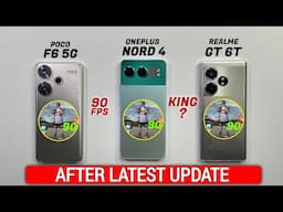 Poco F6 vs Realme GT 6T vs OnePlus Nord 4 Pubg Test - True 90fps Gaming Phone Under 30K ??