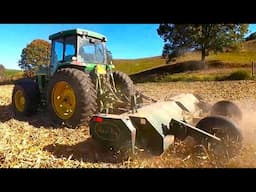 Shredding Corn Stalks For Bedding On A Dairy Farm!