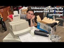 1997 HP Laserjet 6L: Unboxing a brand new toner cartridge! Apparently these printers are rare!