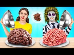 Chocolate Vs Real Food Challenge! Sweet Cooking Challenge by MEGA GAME