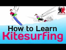 Animated - How to Learn Kitesurfing - Kitesurfing Lessons with the KITEKAHUNAS Downwind Method.