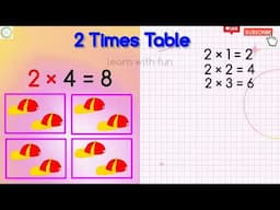 Table of 2 | Learn Multiplication Table of 2 x 1 = 2 | Times Tables Practice | learn with fun