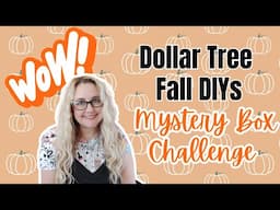 You WON'T BELIEVE what material I painted with!!!!  Fall Mystery Box CHALLENGE | Dollar Tree DIYS