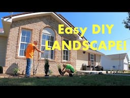 EASY TO DO LANDSCAPE#inspiration #gardeninspiration #landscape #mulching #plants #diy #fun #job #dig