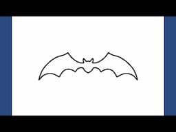 How to draw a Bat step by step