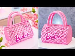 💖 BARBIE Handbag Cake 💖 PINK and SHINY Handbag Cake Decorating Tutorial