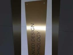 Brushed Brass Plaque