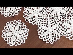 Crochet  Flower Lace Pattern  How to join motifs