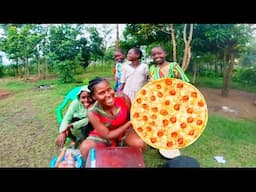 Cooking A Pizza Without An Oven For My Family In The Village!! African Village Life!!