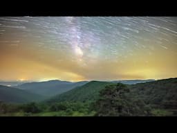 Skyline Drive Virginia - Pinnacles Overlook Milky Way Time Lapse