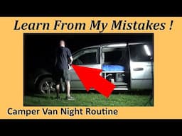 Camper Van Night Routine (Tips and Tricks) Minivan Camping Life