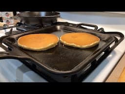 Pancakes on Lodge Cast Iron Using a Copper Diffuser