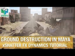 Ground Destruction Simulation In Maya - xShatter FX Dynamics Tutorial