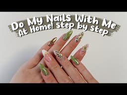 Do my Gel-X Nails with me AT HOME! | step by step | Julia Adams