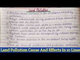 Land Pollution In 10 Lines | Land Pollution Essay | Land pollution Essay In10 Lines | Land Pollution