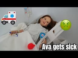 Reborn child doll Ava gets sick and goes to the Hospital in Ambulance