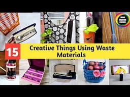 15 Waste Material craft ideas for daily use | 15 Creative Things using Waste Materials