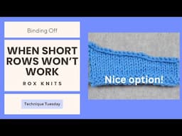 Sloped Bind Off for Horizontal Edges // Technique Tuesday