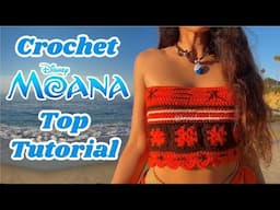 Moana Crochet Top Tutorial 🌊🐚 | Disney Crochet