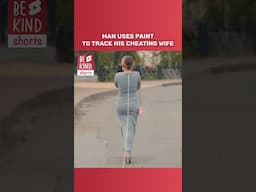 man uses paint to track his cheating wife #shorts