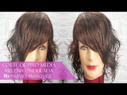 Corte de Pelo Media Melena mujer. Estilos de Cabello que te quitan 10 años. Corte Cabello Ondulado