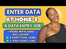 🙌🏾 ENTER DATA AT HOME! GET PAID 24-$31 HOURLY! + 2 PART TIME WORK FROM HOME JOBS 2024