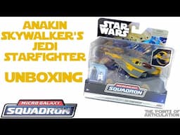 Unboxing The Star Wars Micro Galaxy Squadron Anakin Skywalker's Jedi Starfighter 2023 & Stand Info