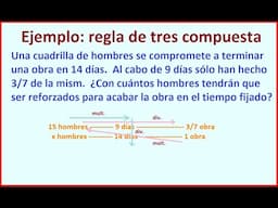 Regla de tres compuesta