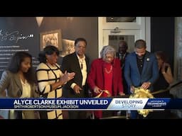 Alyce Clarke visits museum exhibit in her honor