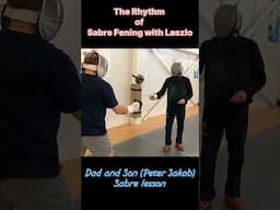 Laszlo's sabre lesson with his son