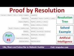 14 Proof by Resolution First Order Logic Solved Example Artificial Intelligence Mahesh Huddar Part 1