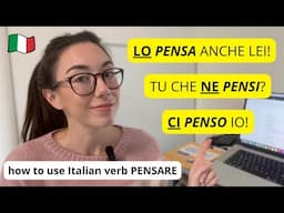 How to use Italian verb "Pensare" with Prepositions and Pronouns! (Subtitles)