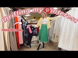 thrifting my pinterest board for SPRING || I found SO MUCH... || thrift haul try on