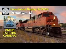 Amtrak, BNSF, and the Google Street View car in Ottumwa, IA! | Livestream replay 9/15/24