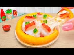 How To Make Amazing Seafood Pizza In Miniature Kitchen with Mini Yummy ! ASMR Cooking Idea