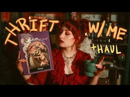 ✨ Whimsical Thrift With Me & Try on Haul! 🍁 Autumnal Velvets is & Fantasy Books 📚 #thrifthaul