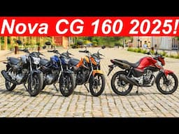 A PARTIR DE R$ 16.194! Veículo mais vendido no Brasil, Honda CG 160 2025 ganha visual renovado!