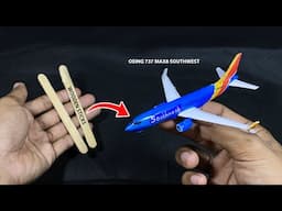 How to make an airplane model from wooden | Boeing 737-8Max Southwest