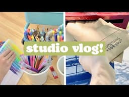 studio vlog #7 🧸 organizing my 250+ pens & talking about instagram! *chatty lol*