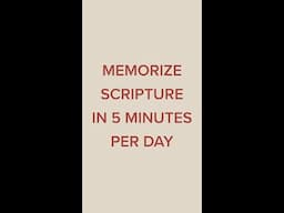 Memorize Scripture in 5 minutes per day!