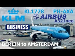 KLM 1778 registration PH-AXA  Business Class  Airbus A321neo from Berlin to Amsterdam #klm #business