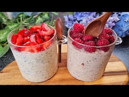 You will make this delicious and healthy breakfast every morning! Easy Overnight oats!