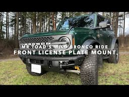 A No Drill Front License Plate Mount for Ford Bronco