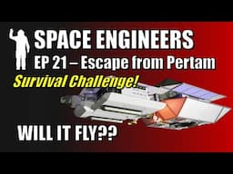 Space Engineers - EP21 Modular Jump Drive | Survival Challenge | Escape from Pertam | Let's Play