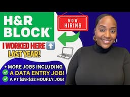 🙌🏾 APPLY BY 12/2/24! WORK FOR H&R BLOCK AT HOME! + A DATA ENTRY JOB & MORE  WORK FROM HOME JOBS 2024