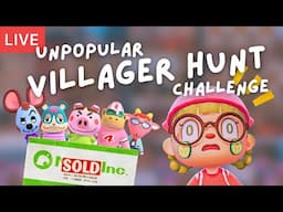 🔴 UNPOPULAR BINGO VILLAGER HUNT Challenge! 😱 Help me! // Pom Poko 🌿 ACNH Live Stream