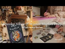 Spooky Vibes & Winter Market Preparations 🍂 | Artist Mama Diaries 🐻🌿 | Studio Vlog