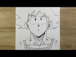 How to draw Goku from Dragon Ball step by step | Easy Goku drawing for beginners