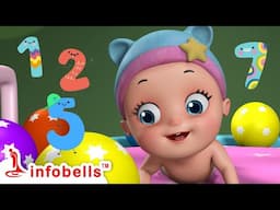 Ten in the Bed | Baby Plays with Colorful Balls | Learn Numbers & Counting | Rhymes & Baby Songs